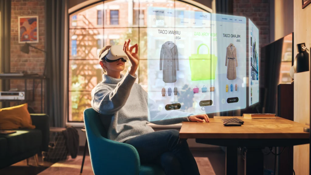 Virtual reality shopping for ecommerce retail